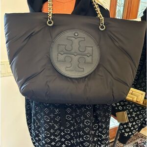 Women’s Tory Burch Ella puffy  chain shopping tote bag